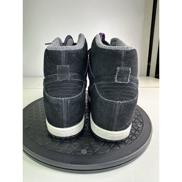 Nike Dunk Sky Hi 528899-014 Hidden Wedge Heel Black Suede Shoes Womens Size 8.5 - Picture 5 of 10